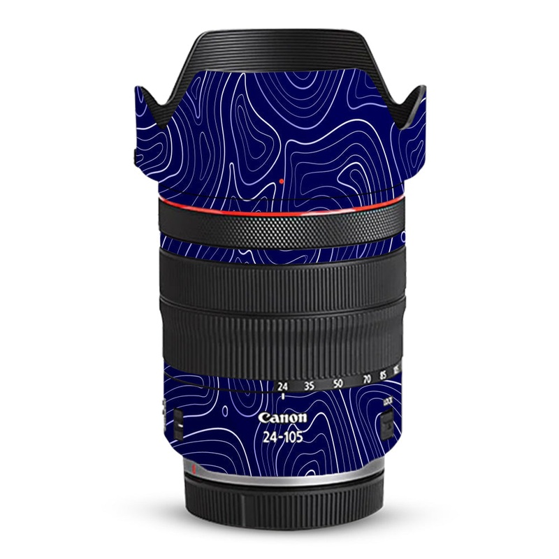 Deep Blue Contour Canon 24-105mm Camera Lens Skin