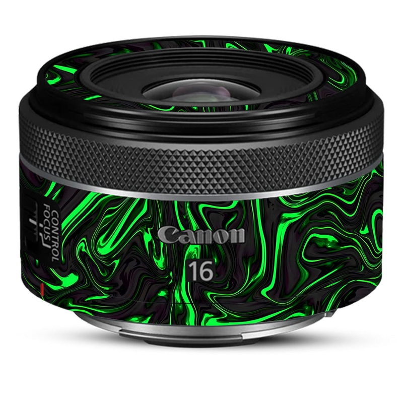Green Liquid Pattern Canon 16mm Camera Lens Skin