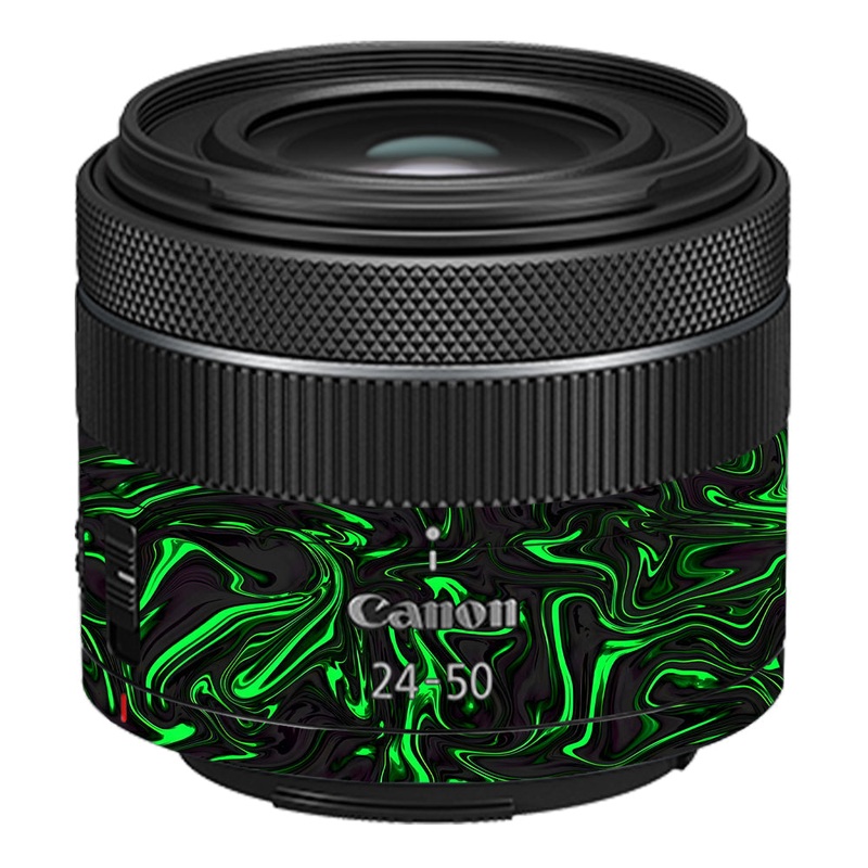 Green Liquid Pattern Canon 24-50mm Camera Lens Skin
