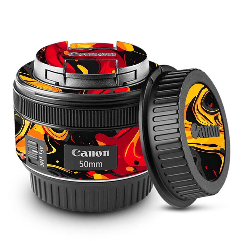 Lava Burst Canon 50mm Camera Lens Skin
