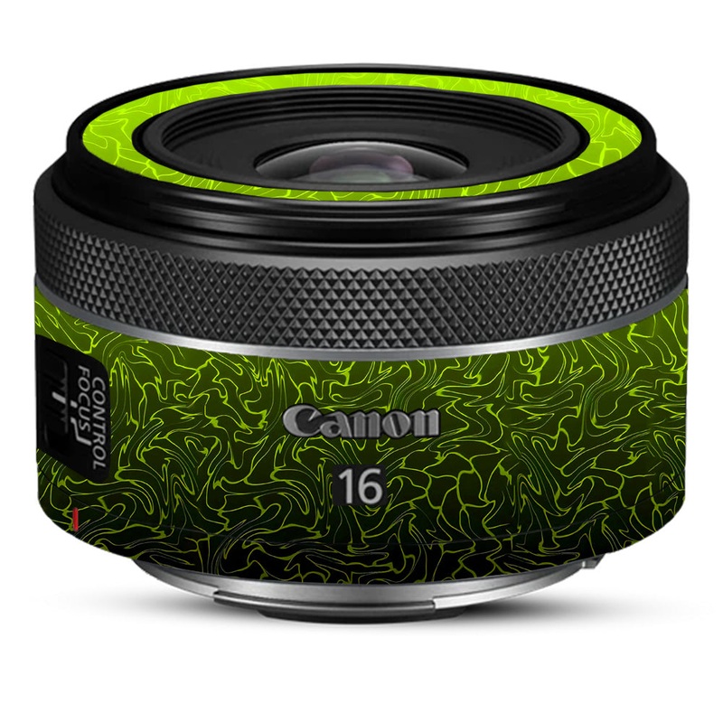 Lime Yellow to Black Gradient Canon 16mm Camera Lens Skin