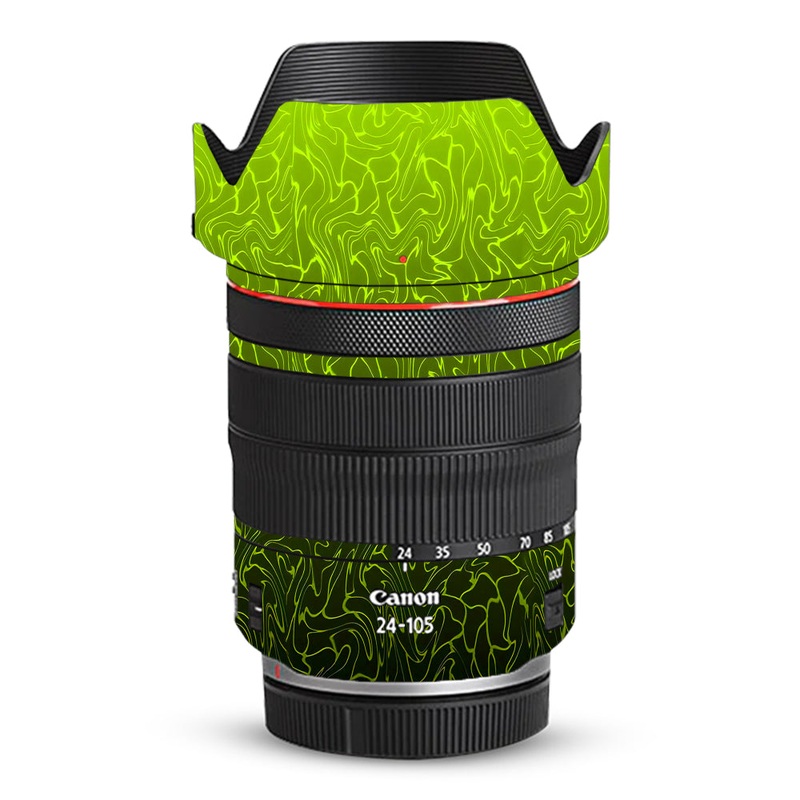 Lime Yellow to Black Gradient Canon 24-105mm Camera Lens Skin