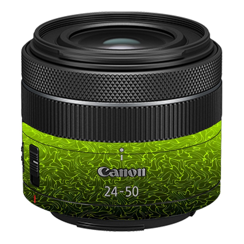 Lime Yellow to Black Gradient Canon 24-50mm Camera Lens Skin