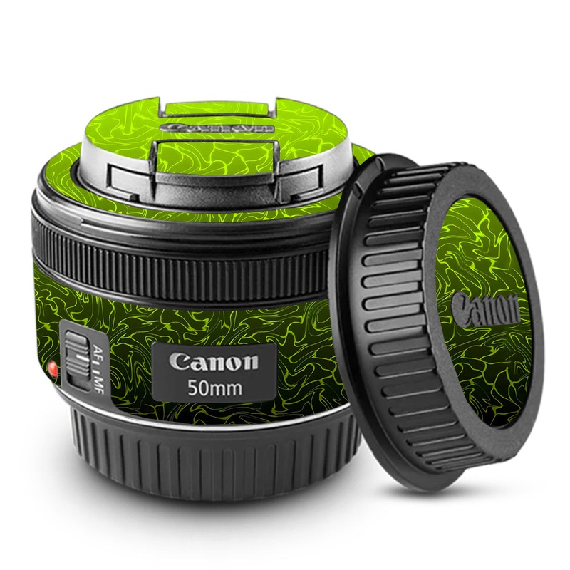 Lime Yellow to Black Gradient Canon 50mm Camera Lens Skin