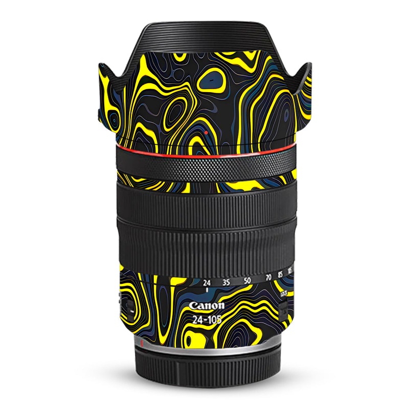 Neon Lava Contours Canon 24-105mm Camera Lens Skin
