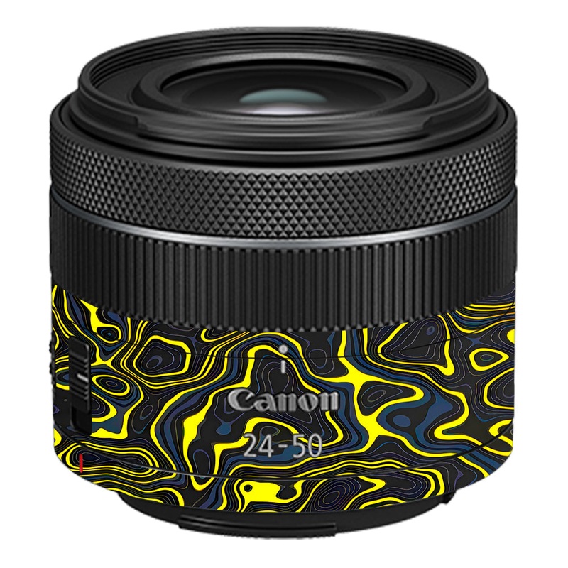 Neon Lava Contours Canon 24-50mm Camera Lens Skin