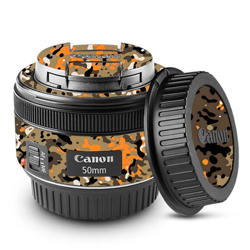 Orange Brown Spot  Canon 50mm Camera Lens Skin