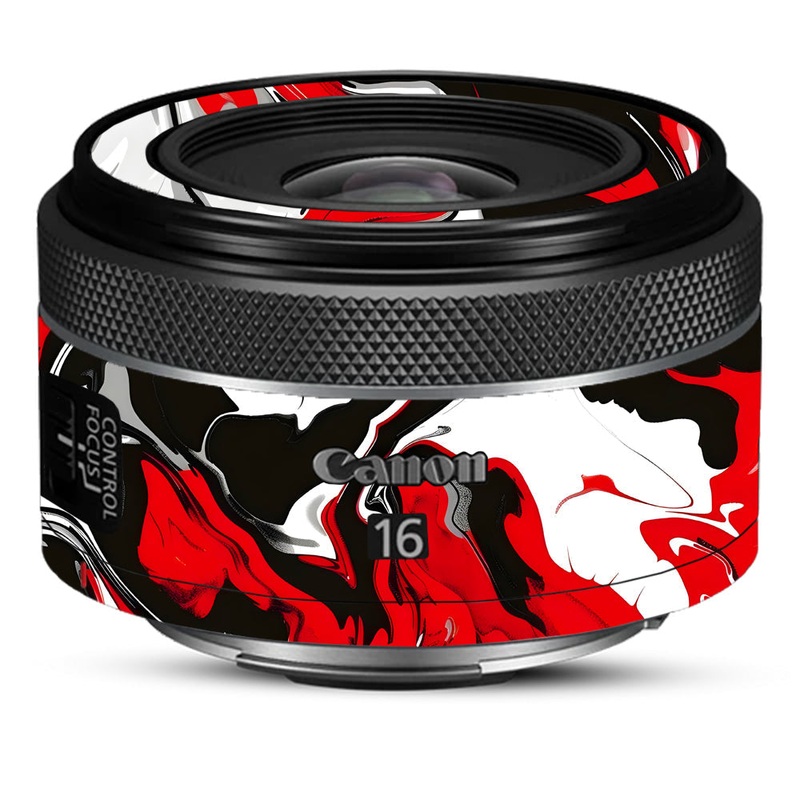 Scarlet and White Motion Canon 16mm Camera Lens Skin