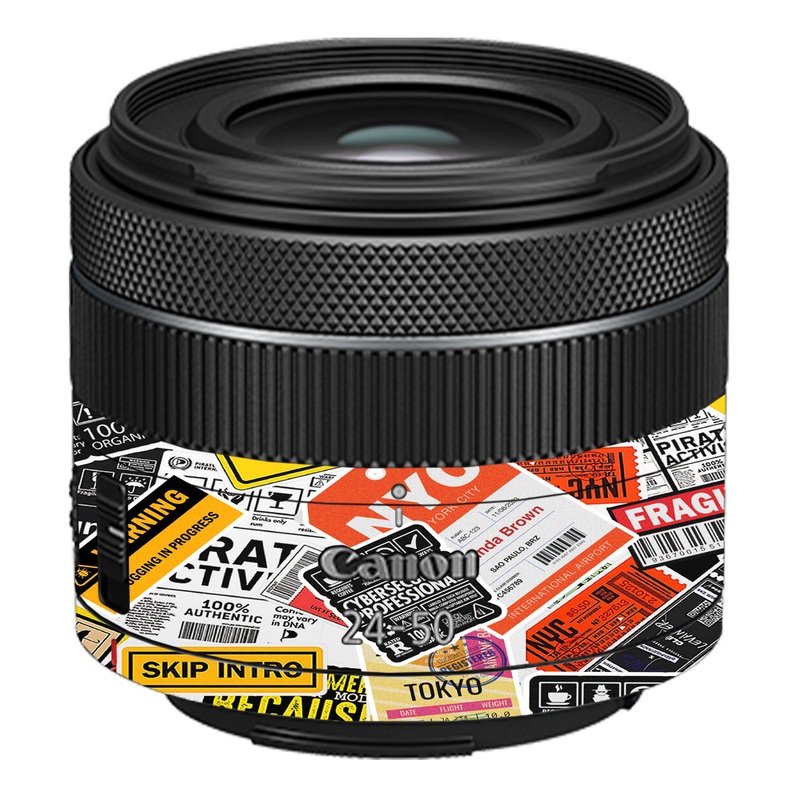 Tech Aesthetic Sticker Collage Canon 24-50mm Camera Lens Skin