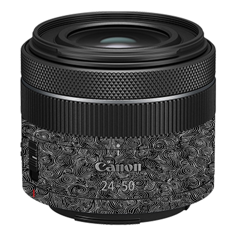 White Spirals Canon 24-50mm Camera Lens Skin