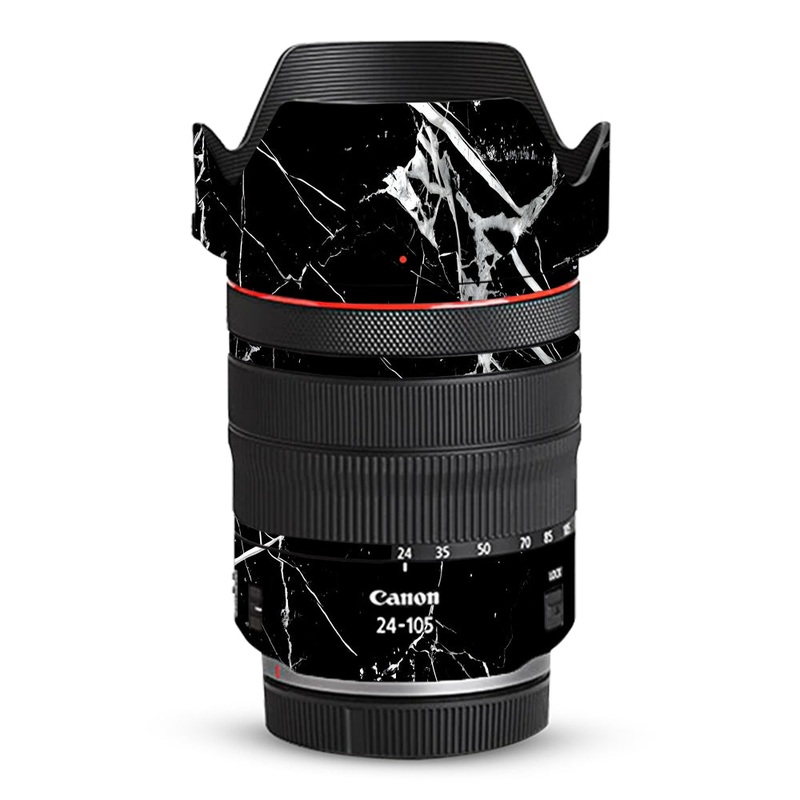 White Veins on Black Canon 24-105mm Camera Lens Skin