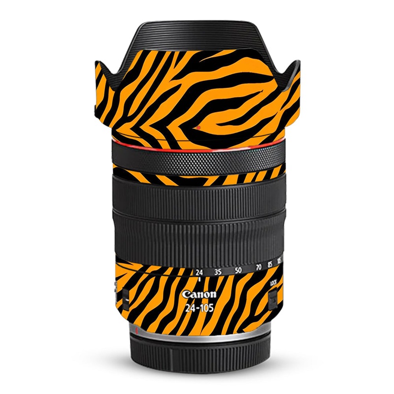 Zebra Gold Pattern Canon 24-105mm Camera Lens Skin