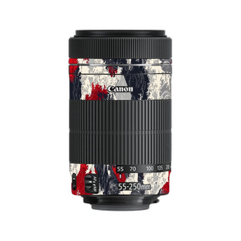 Abstract Waves Canon 55-250mm Camera Lens Skin