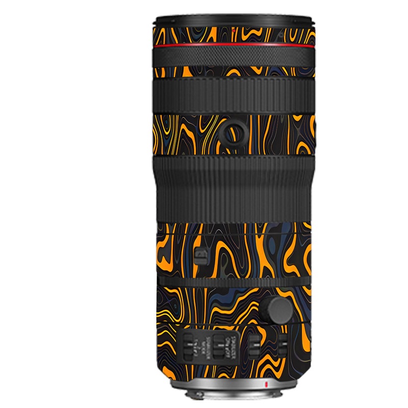 Amber Topographic Waves Canon 70-200mm Camera Lens Skin