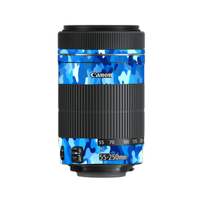 Arctic Blue Camo Pattern Canon 55-250mm Camera Lens Skin