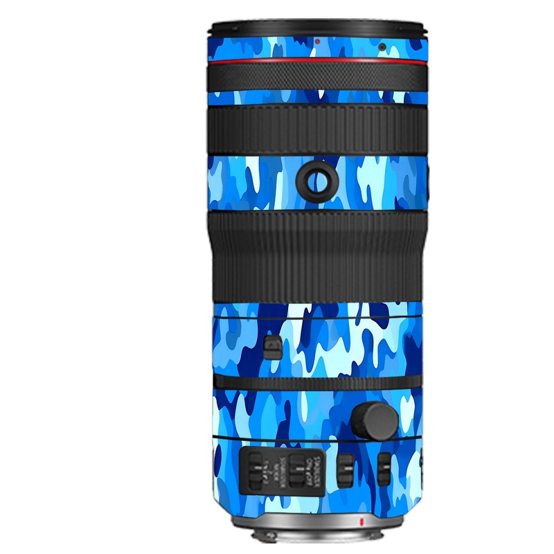 Arctic Blue Camo Pattern Canon 70-200mm Camera Lens Skin