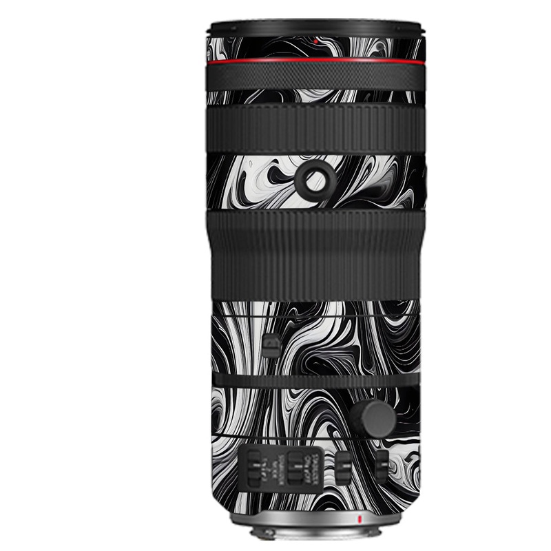 Black and White Marble Canon 70-200mm Camera Lens Skin