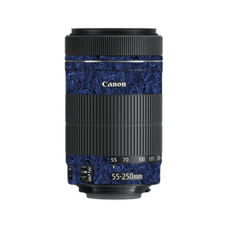 Blue Spirals Canon 55-250mm Camera Lens Skin