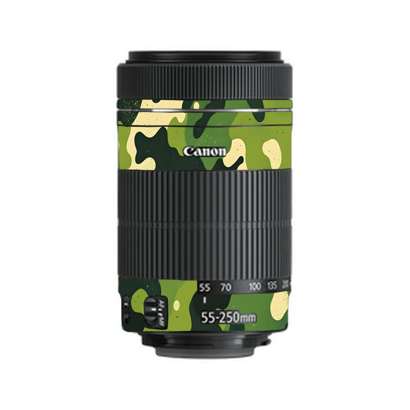 Camouflage Pattern Canon 55-250mm Camera Lens Skin