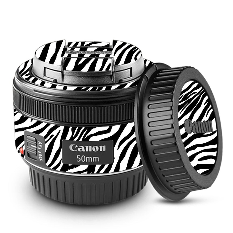 Classic Zebra Stripes Canon 50mm Camera Lens Skin