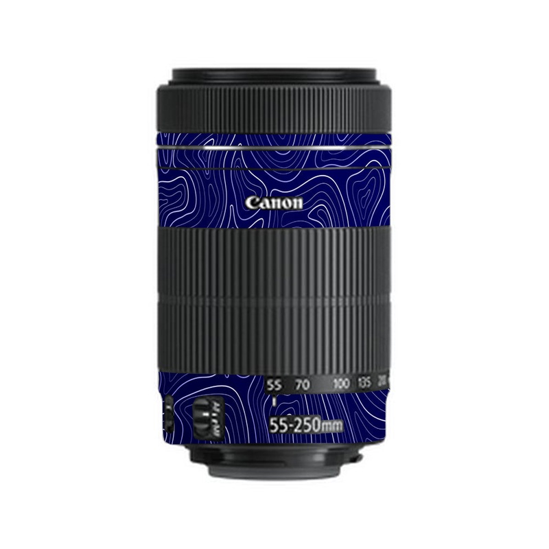 Deep Blue Contour Canon 55-250mm Camera Lens Skin