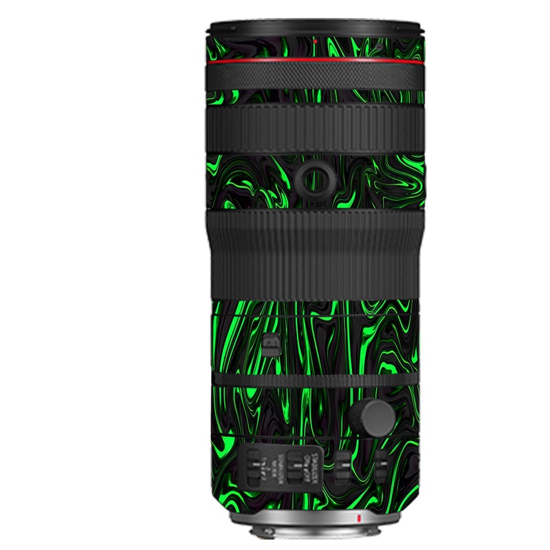 Green Liquid Pattern Canon 70-200mm Camera Lens Skin