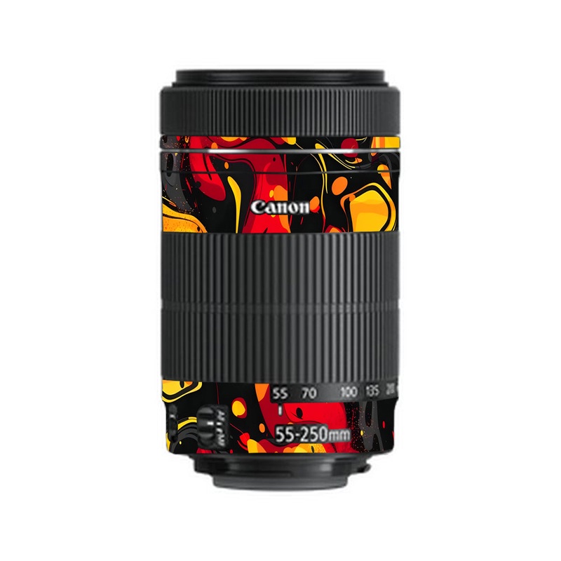 Lava Burst Canon 55-250mm Camera Lens Skin