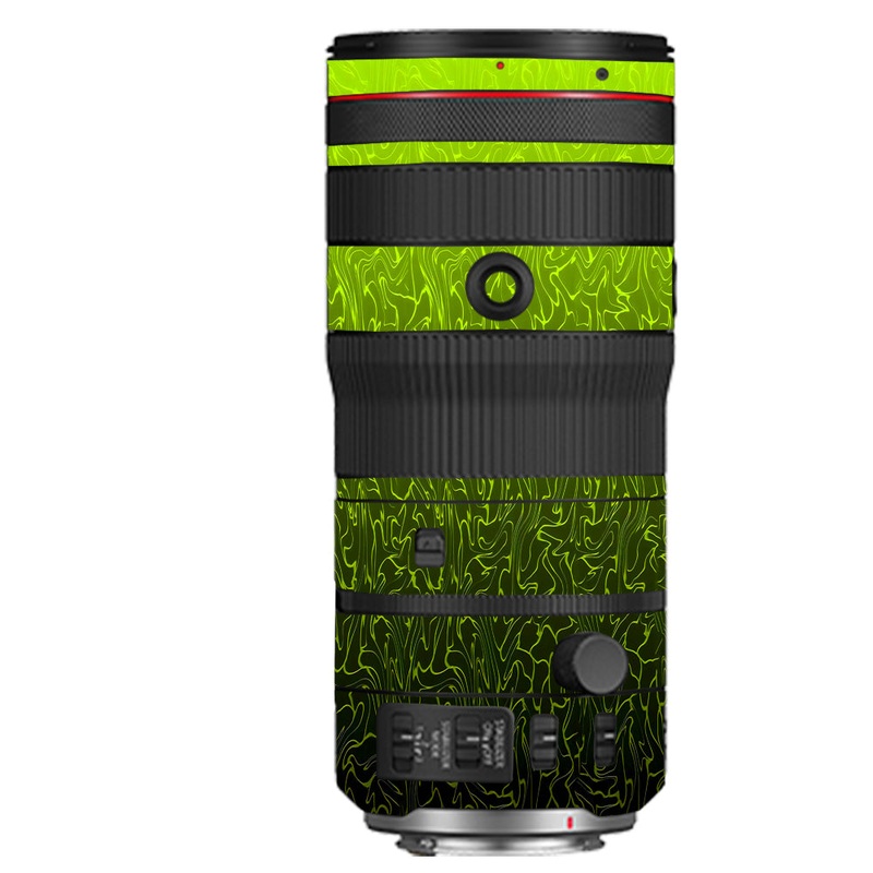 Lime Yellow to Black Gradient Canon 70-200mm Camera Lens Skin