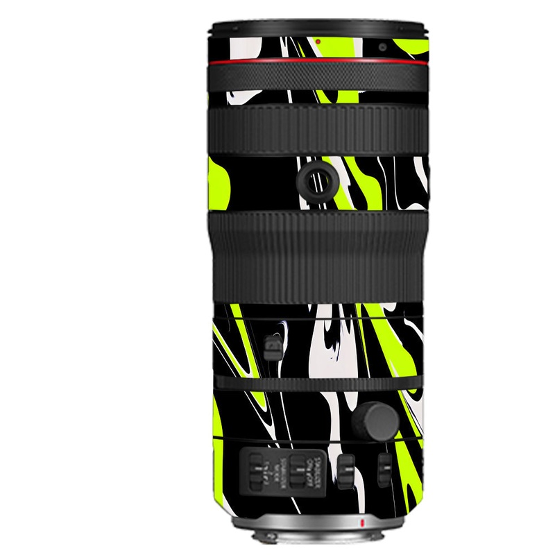 Neon Green and Black Pattern Canon 70-200mm Camera Lens Skin