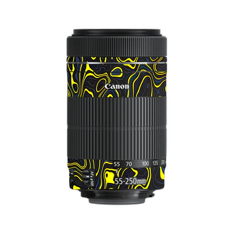 Neon Lava Contours Canon 55-250mm Camera Lens Skin