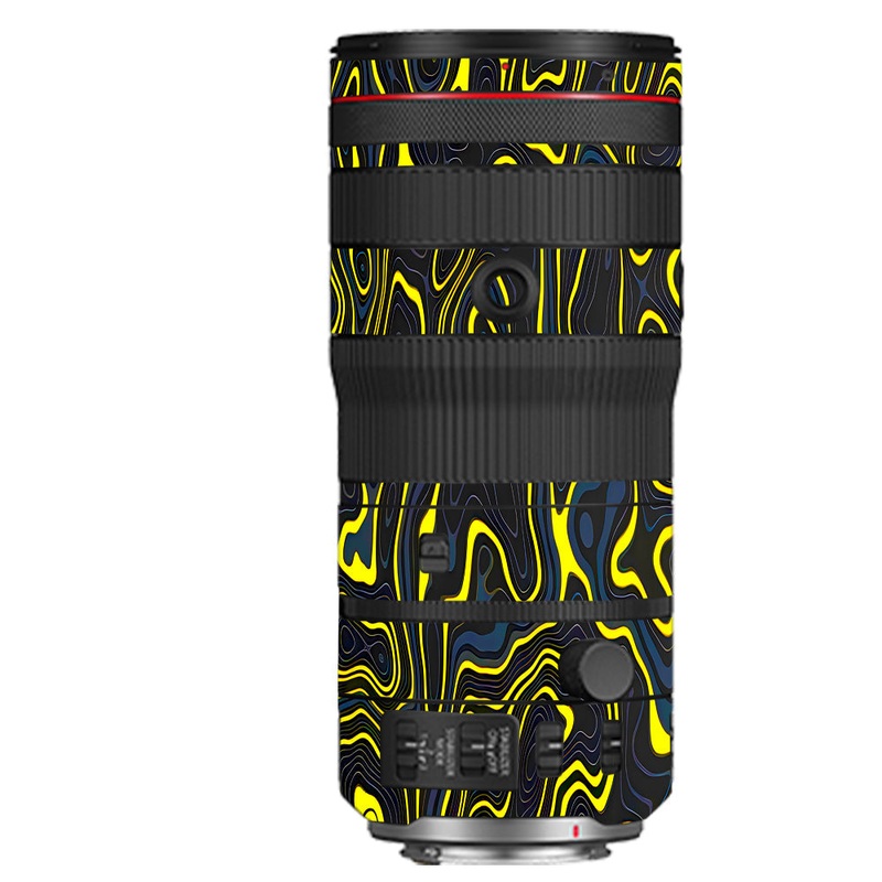 Neon Lava Contours Canon 70-200mm Camera Lens Skin