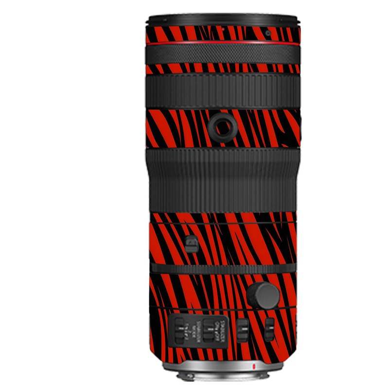 Red and Black Stripes Canon 70-200mm Camera Lens Skin