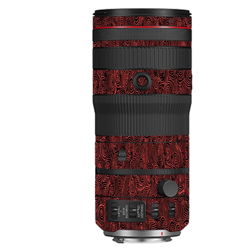 Red Spirals Canon 70-200mm Camera Lens Skin