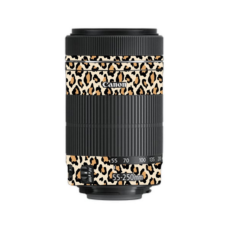 Sandy Leopard Spots Canon 55-250mm Camera Lens Skin