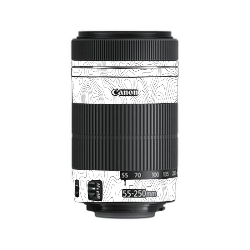 White Contour Design Canon 55-250mm Camera Lens Skin