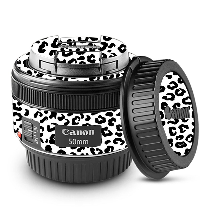 White Leopard Canon 50mm Camera Lens Skin