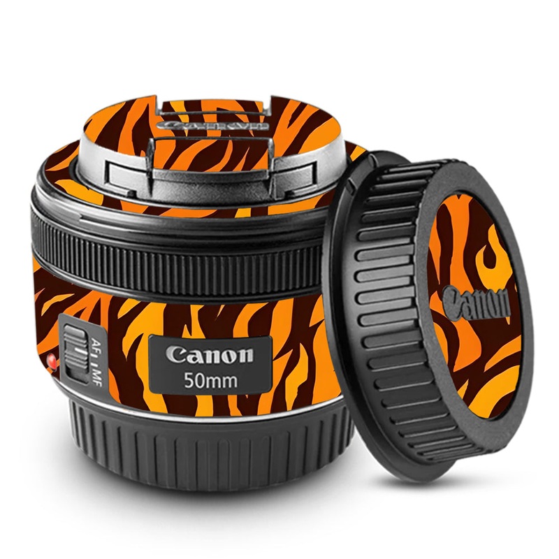Wild Tiger Stripes Canon 50mm Camera Lens Skin