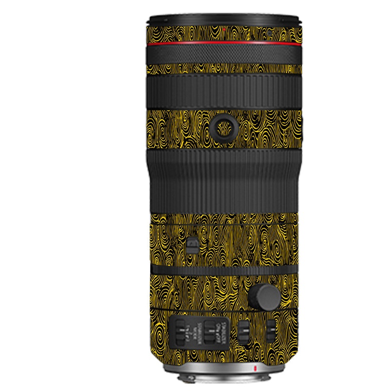 Yellow Spirals Canon 70-200mm Camera Lens Skin