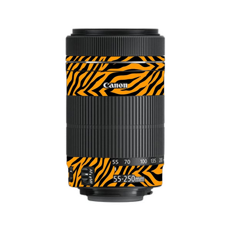 Zebra Gold Pattern Canon 55-250mm Camera Lens Skin