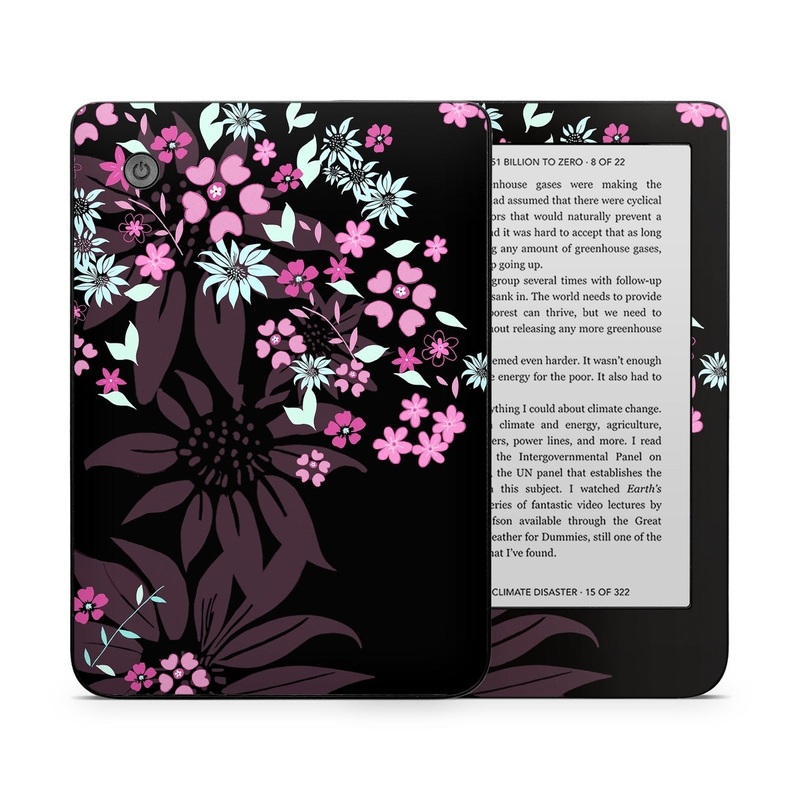 Dark Flowers - Kobo Clara 2E Skin