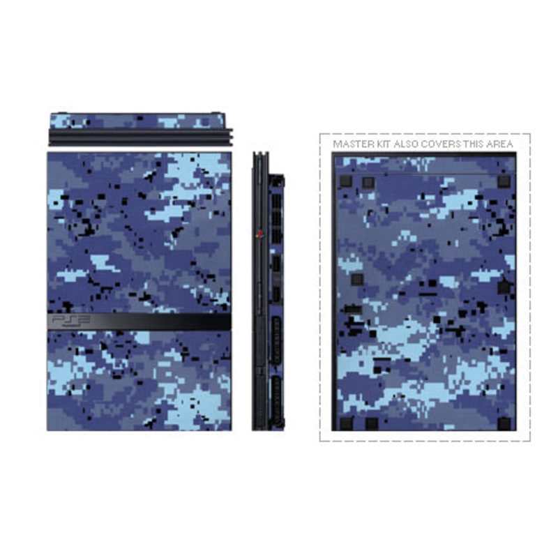Sony PS2 Slim Skin - Digital Sky Camo