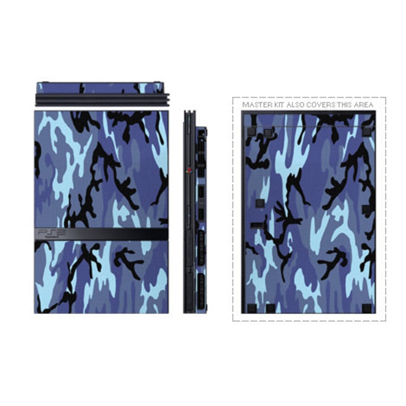 Sony PS2 Slim Skin - Sky Camo