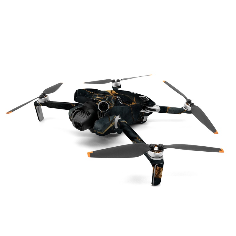 Repaired Black Marble - DJI Mini 4 Pro Skin