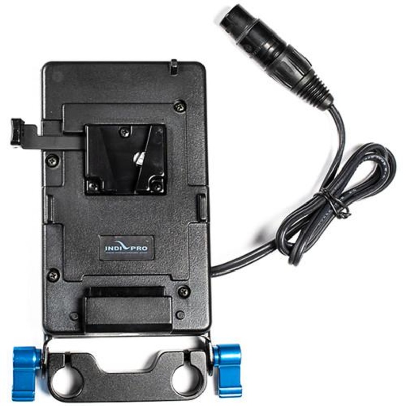 V-Mount Battery Adapter Plate with 4-Pin Neutrik XLR Connector w/ 15mm Rod System (24")